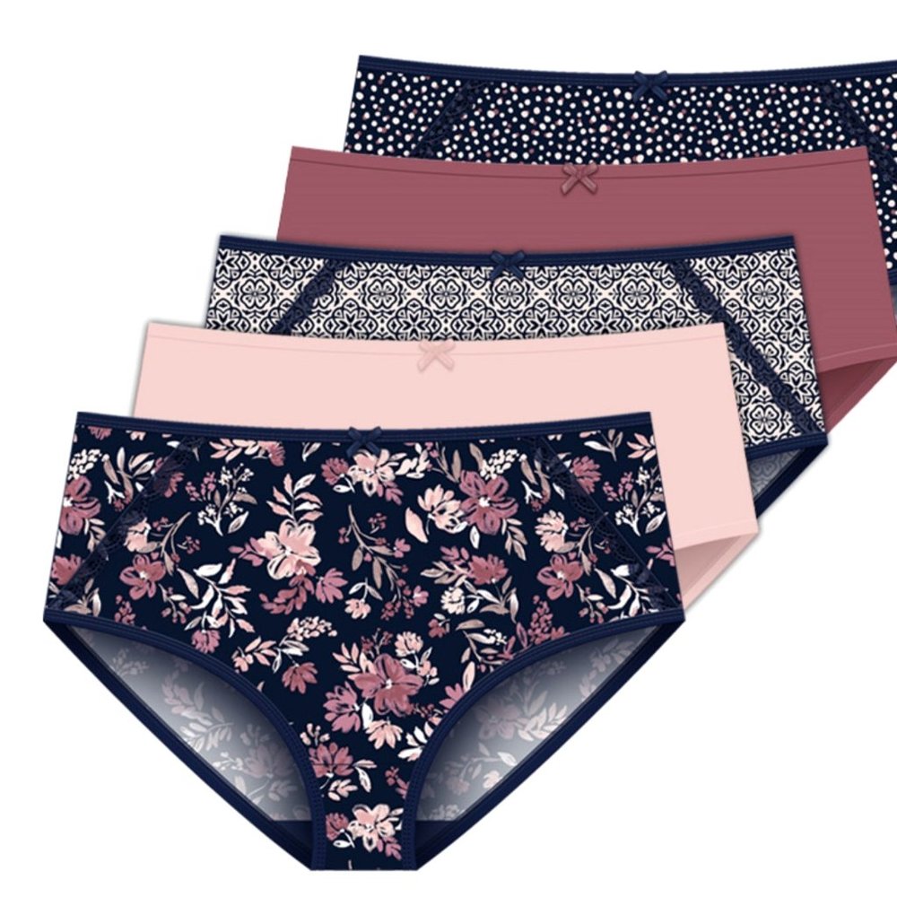Delta Burke Women's Stretch Microfiber Brief Panties 5-Pack